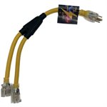 PRO-VOLT 2 ways 115v adapt(Twistlock-male 220V /  2 female115v