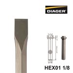 HEX28+Flat; Flat Chisel; 1 3 / 16x22
