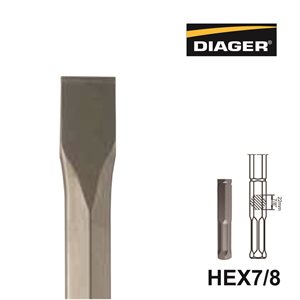 HEX7 / 8; Ciseau plat; 1 1 / 8x14